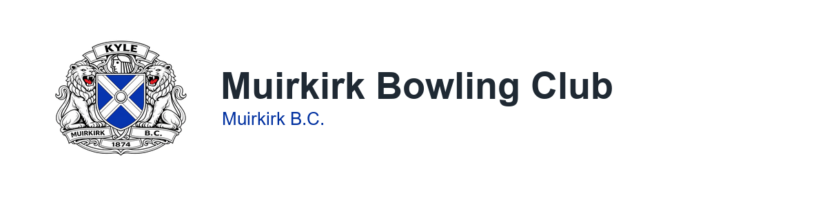 Muirkirk Bowling Club crest and wordmark